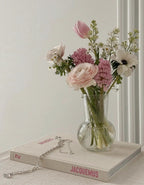 Glass Ribbed Vase