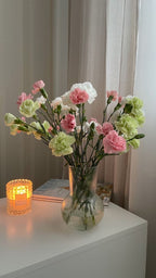 Glass Ribbed Vase