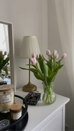 Glass Ribbed Vase