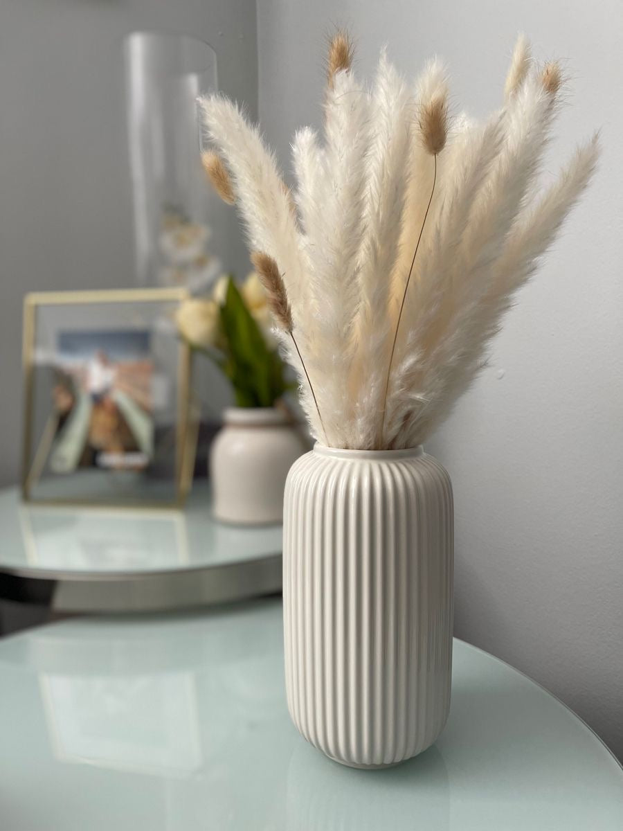 Ceramic Ribbed Vase