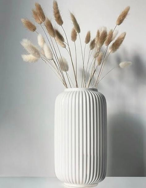Ceramic Ribbed Vase