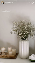 Ceramic Ribbed Vase