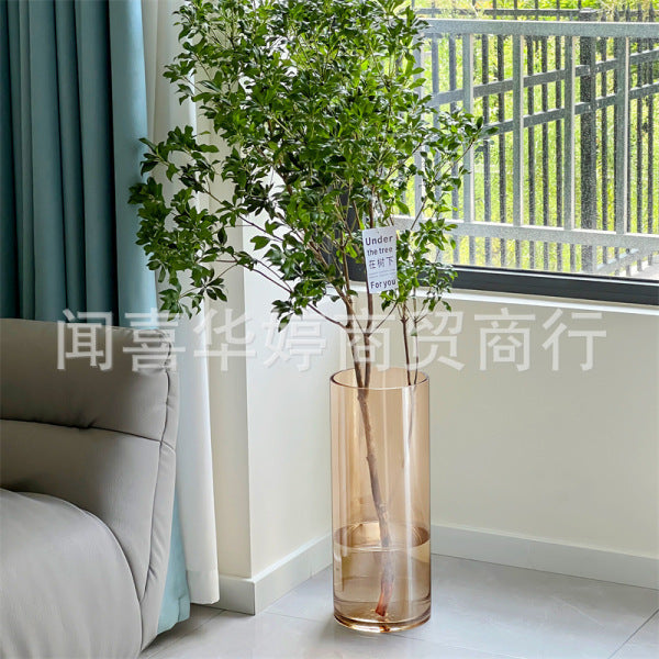 Brown Cylinder Vase