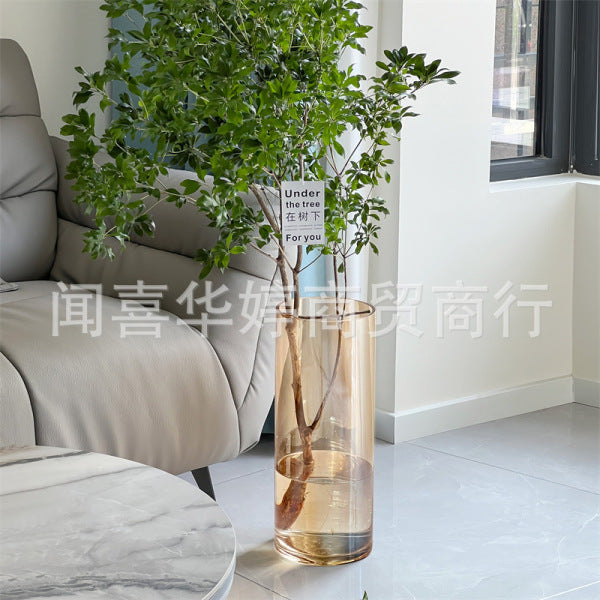 Brown Cylinder Vase