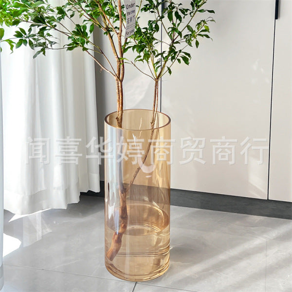 Brown Cylinder Vase